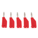 5Pieces 4mm Banana Plug For Test Probes Instrument Meter Connector Red
