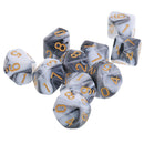10pcs 10 Sided Dice D10 Polyhedral Dice for    DND MTG RPG High quality White