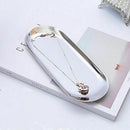 2 Pieces Stainless Steel Towel Tray Storage Tray Fruit Trays Cosmetics Jewe J9O3