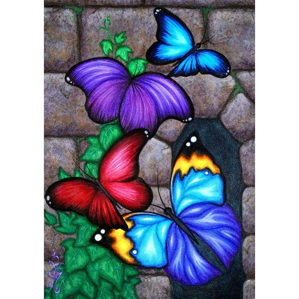 5D DIY Diamond Painting Colorful Butterflies Cross Stitch Embroidery Mosaic