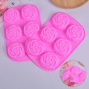 1PC Silicone Cake Mold 6-Cavity Rose Moulds Chocolate Kitchen Cake Cupcake Mol%!