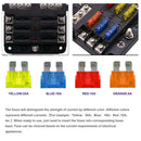 1Set 5A 10A 15A 20A 6-Way Blade Fuse Box For Motorcycle Automobile Boat Marine