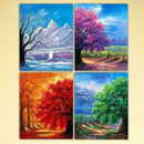 4 Pack Tree View DIY 5D Diamond Painting Kits Full Drill Cross Stitch Home Decor