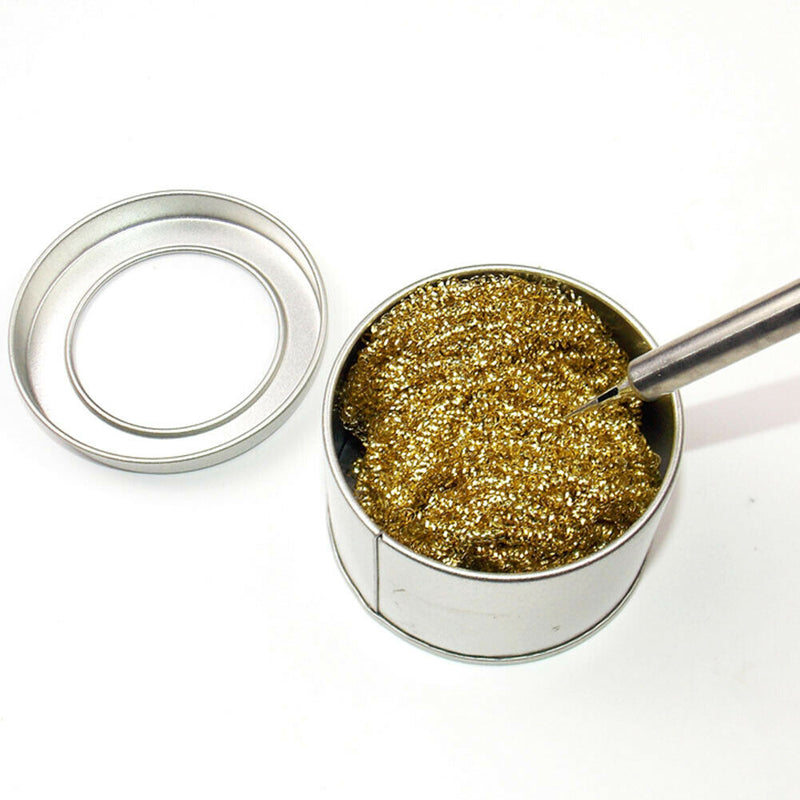 Stand Welding Cleaning Soldering Steel Wire Iron Tip Tool Base Cleaner Ball Set