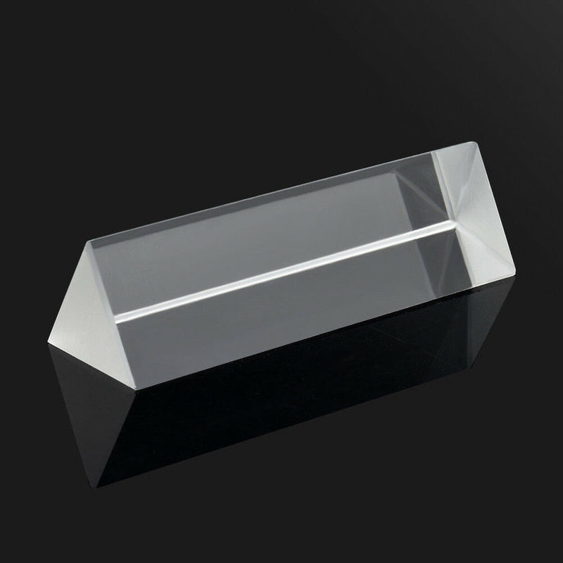 Optical Glass Triple Triangular Prism Physics Teaching Light Spectrum 9cm