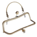 Purse Frame Kiss Clasp Lock with Handle DIY Crafts 20cm Bronze of 2packs