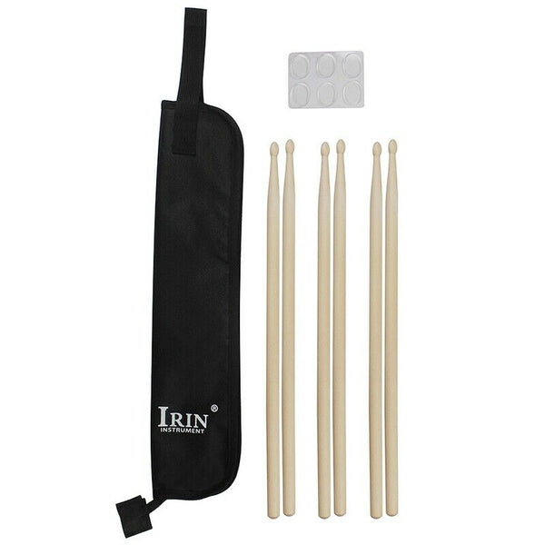 Drum Set Accessories 6Pcs Nylon Drum Sticks + 6Pcs Drum Damper Gel Pads Muf