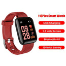 116 Plus 1.3 inch Screen Smart Bracelet Fitness Tracker USB Wristband (Red)