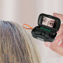 Mini Wireless Earbud Headset CVC Noise Canceling with Mic Mirror Flashlight