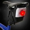Waterproof Storage Saddle Bag Seat Cycling Tail Rear Pouch Bag with Light
