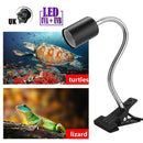 Reptile Pet Heating Light Clamp Lamp Holder UVA+UVB Bulb With Clip Aquarium Lamp
