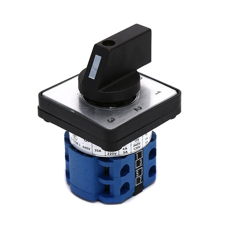 440V 20A 4-Position 0-1-2-3 Rotary Selector Changeover Switch Stock LW26-20 Gw