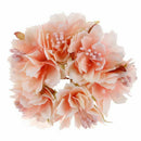 6pcs 4cm Artificial carnation flowers Stamen silk flower bouquet for weddin