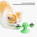 Cats Puzzle Turntable Windmill Ball Interactive Toys Pet Supplies (Green) A