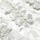 car decoration wedding bow tie wedding decoration 25 pcs White