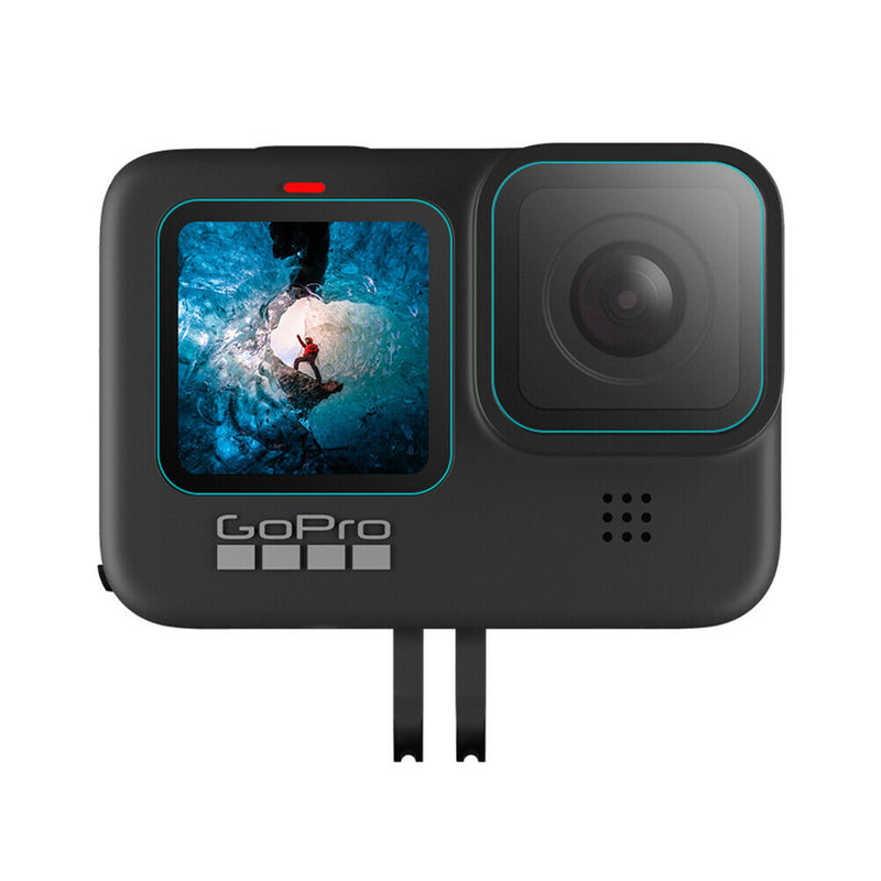 1 Set Front Rear Screen Lens Films for GoPro Hero9 Tempered Glass Covers