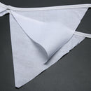12 Flags 3.2m White Cotton Party Wedding Pennant Bunting Banner Decor