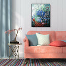 DIY Digital Canvas Blue Garden Oil Picture By Number Kits Art Modern Decor