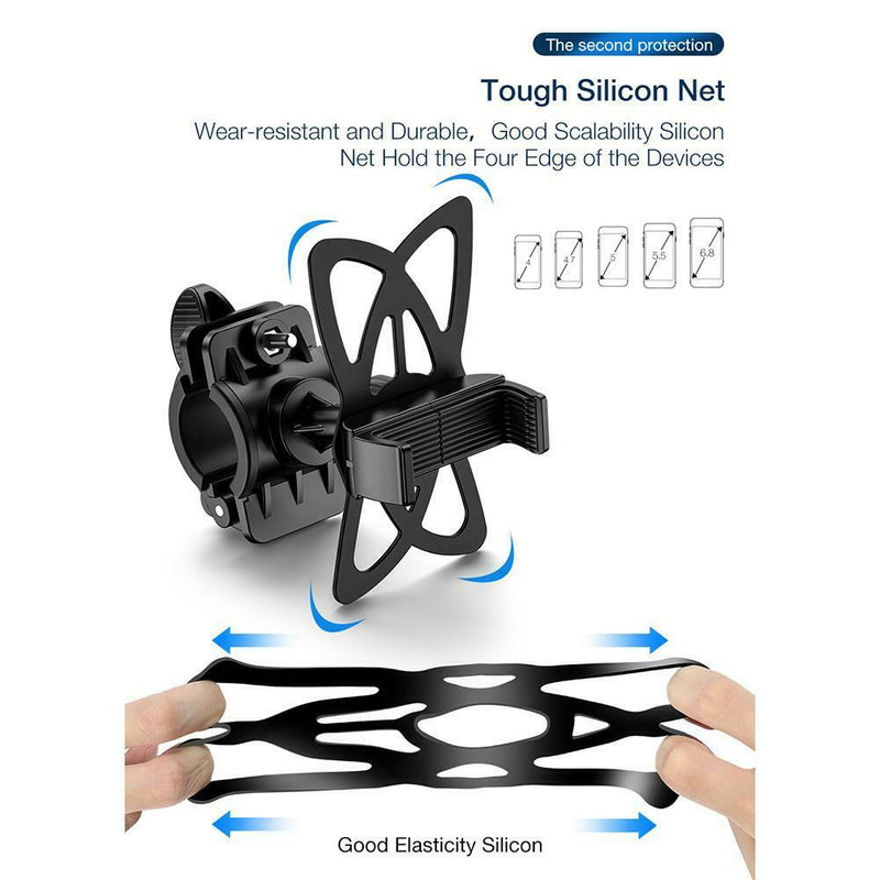 Rack Smartphone Bicycle Bracket Strap Bike Phone Holder MTB Motorcycle Stand