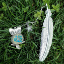 Luminous Night Owl Bookmark Label Read Maker Feather Book Mark Stationery D JR