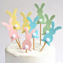 5PCS Happy Easter Rabbit Cake Toppers Cake Decorating Supplies Party DecoraS Kw