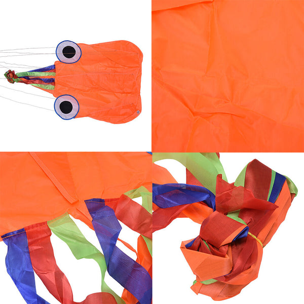 4M Single Line Stunt Red Octopus Power Sport Flying Kite Outdoor Activity LJ