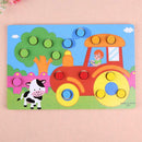 Color Cognition Board Educational Toys Children Wooden Color Match(Farm)