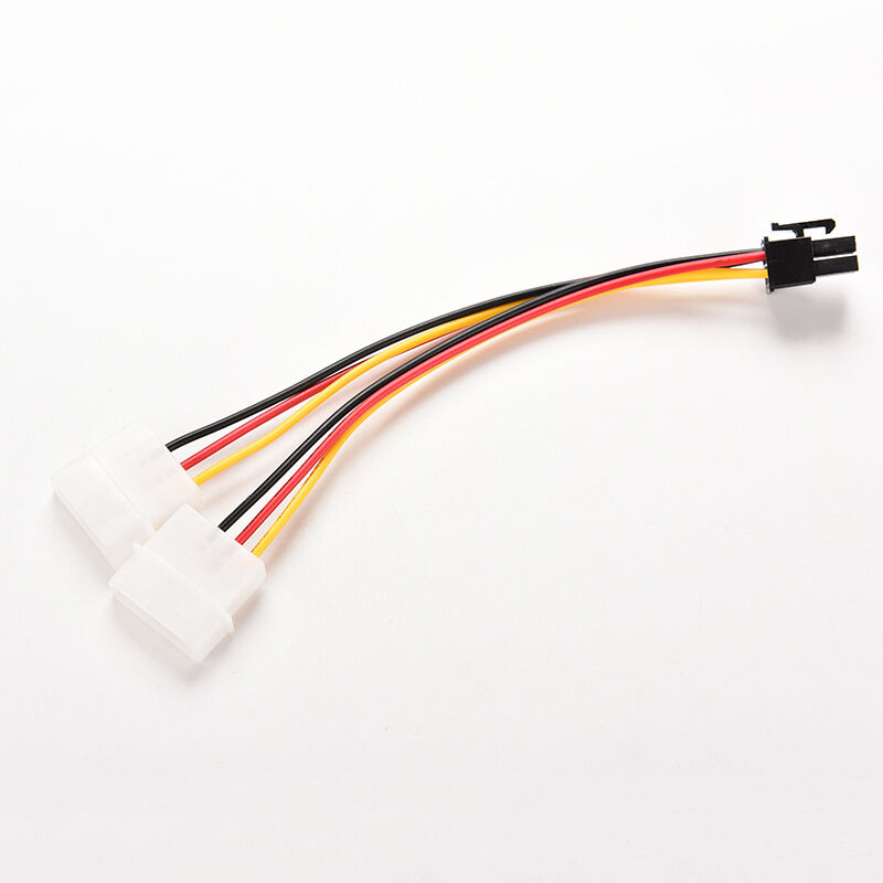 1 x Dual(2x) Molex (4 Pin) to PCI-E (6 Pin) Power Converter Adapter Cable LJ