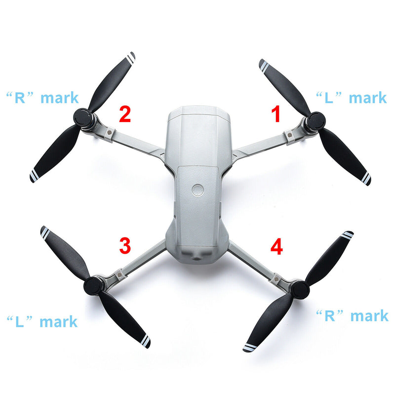 LED  Flash Foldable Quick-Release CW CCW Propellers with USB for DJI Mavic Air 2
