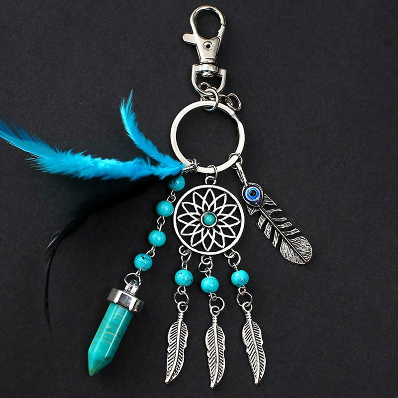 Dream Catcher Keyring Bag Hanging Pendant Decor Gift (Tassel Keychain) A