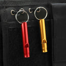 10pcs Emergency Whistle Aluminum Alloy Survival Whistle Keychain Outdoor Tool