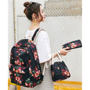 Girls Flower School Backpack Kids School Bag Set Chinese Style Pen Pencil B