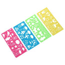 4 Pcs Plastic Templates Drawing Ruler for Students Children H5W1