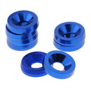 8 Sets Blue M6 License Plate Frame Engine Bay Bumper Fender Screw+ Washer