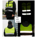 7 Pockets Class 2 High Visibility Zipper Front Safet Yellow Vest With Refle