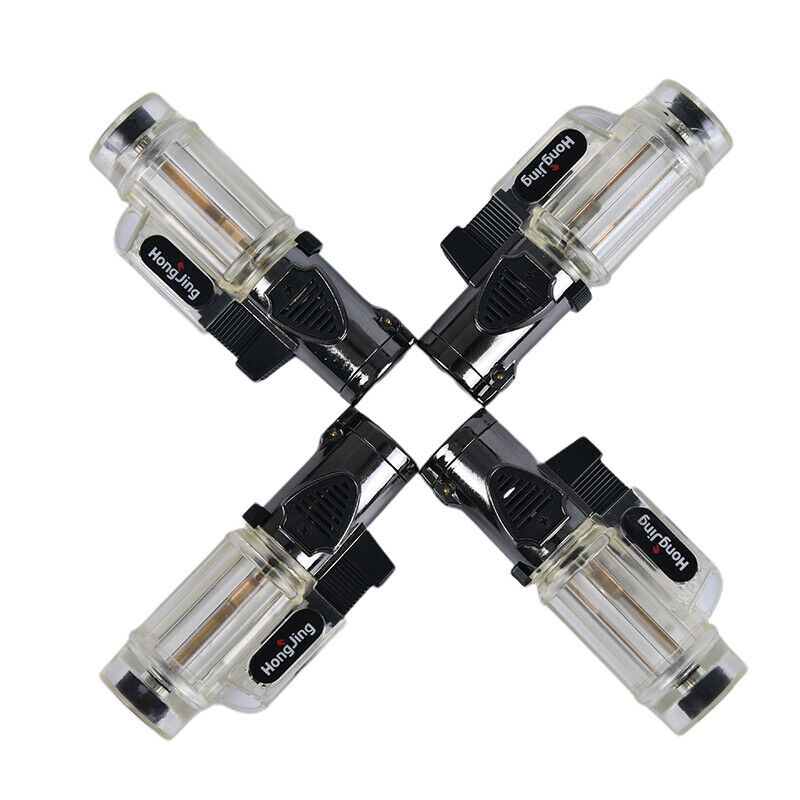 1pc 3 Nozzles Torch Gas Lighter Windproof Jet Butane Turbo Lighter 3 Fi%!