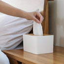 Home Kitchen Wooden Plastic Tissue Box Solid Wood Napkin Holder Case Storage Bj