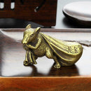 Brass Mouse Ornament Chinese Style Animal Rat Solid Desk Table Craft Decora U3B1