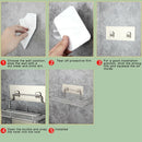 1X(Punch-Free Stainless Steel Kitchen Bathroom Storage Rack Toilet Wall Han