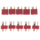 10 pcs/5 pair T Plug Jack Tamiya Connectors Male + Female Deans Connector T JR