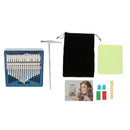 2020 New Kalimba 17 Key Thumb Piano Mbira with Bag Tuner Hammer Blue