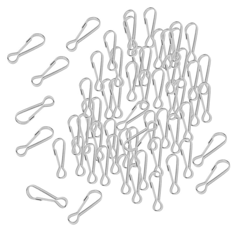 100pcs Stainless Steel Carabiners Spring Snap Clasp Outdoor Hardware 40mm