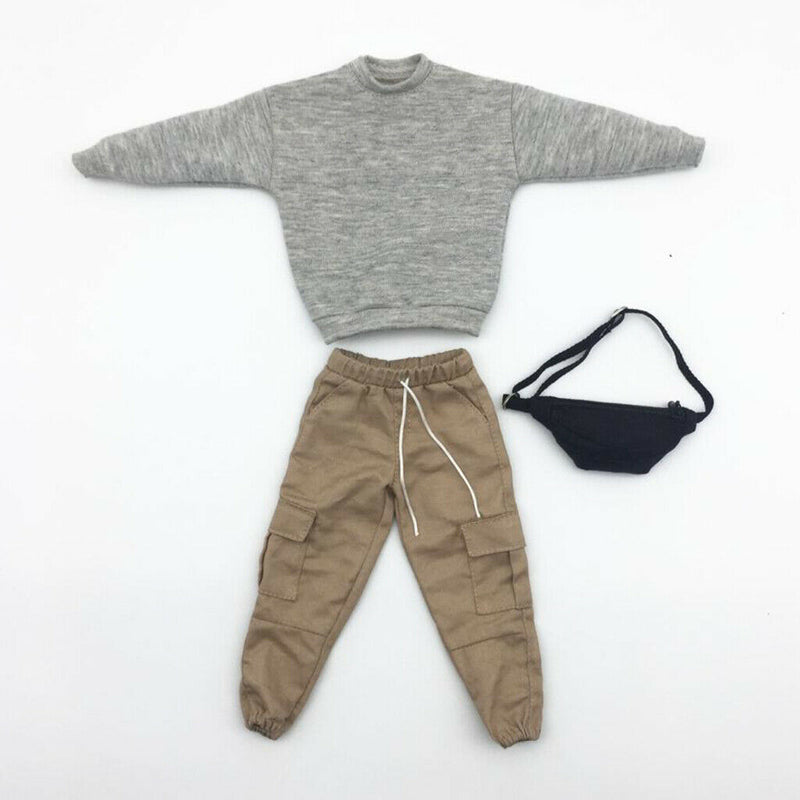 1/6 Mens Sweatshirt Trousers Bag Outfits Full Set Accessories for