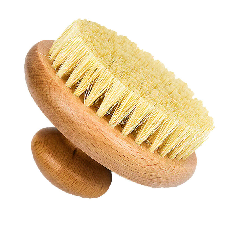 Natural Bath Body Brush Beech Handle Stains Remover Back Scrubbing Brush