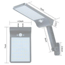 3 Mode Solar Power PIR Remote Control Motion Sensor LED Lamp Wall Light Outdoor