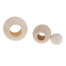 220 Pieces Natural Wood Beads For Crafts Loose Solid Wood Spacer Beads