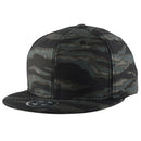 WuKe Embroidery Snapback, Baseball Hat Flat Brim Hip Hop Caps, Black camouf