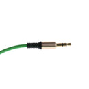 3.5mm Auxiliary Audio Male to Male Cable 90 Degree Right Angle Line Green