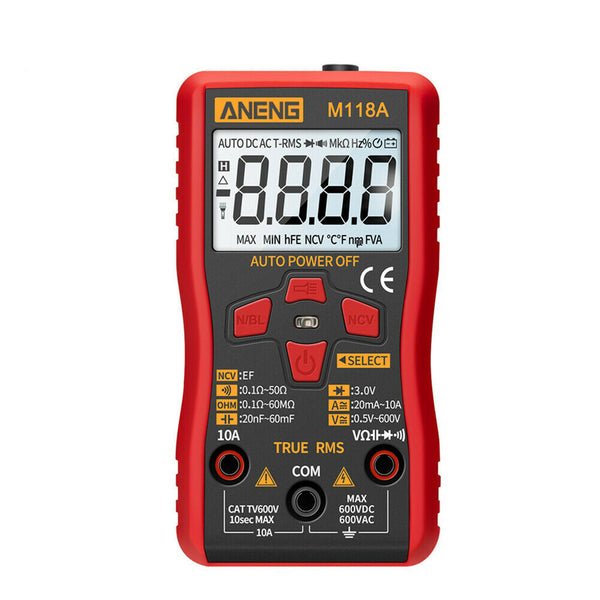 M118A Digital Multimeter True RMS AC/DC Voltage Current Meter NCV Tester