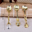 10pcs Retro Shape Handle Coffee Spoon Tea Dessert Soup Condiment Scoop